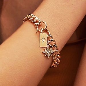 Ettika Starry Charms Chain Link Bracelet